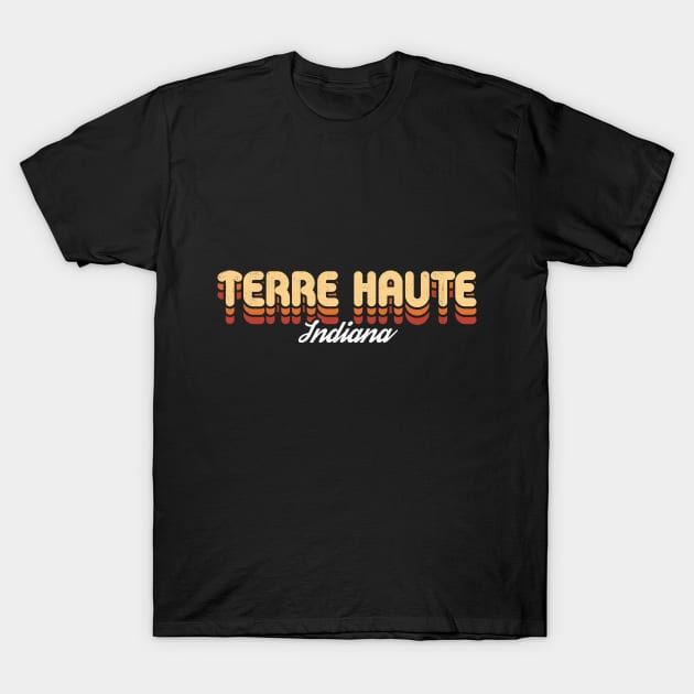 Retro Terre Haute Indiana T-Shirt by rojakdesigns